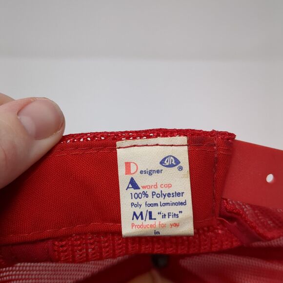 TWA Snapback Mesh Back Trucker Hat Red M/L Adjustable Colorblock - Picture 9 of 9